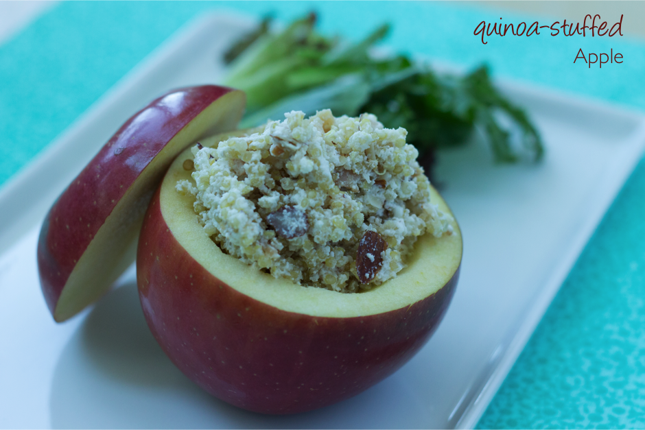Healthy Quinoa Recipe - Quinoa-Stuffed Apple
