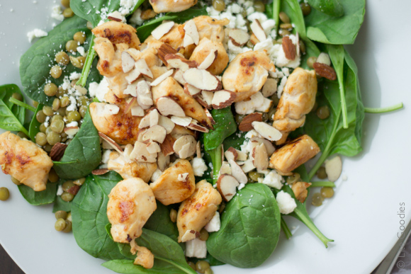 Chicken Salad with Lentils and Spinach