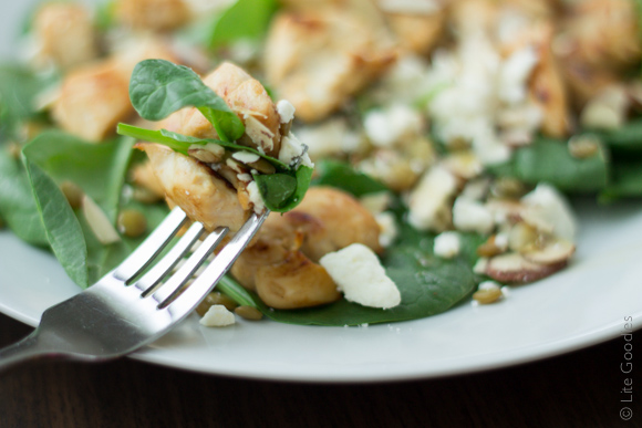 Chicken Salad with Lentils and Spinach