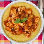 Soft Polenta Recipe with Chicken Sauce