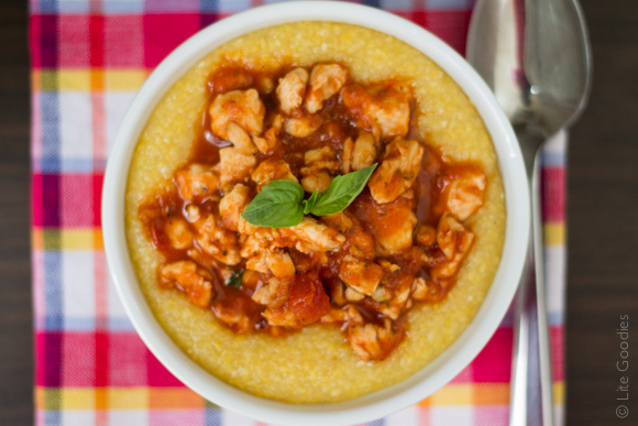 Creamy Polenta Recipe with Chicken Sauce