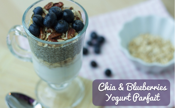Chia & Bluberries Yogurt Parfait