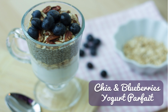 Chia & Bluberries Yogurt Parfait