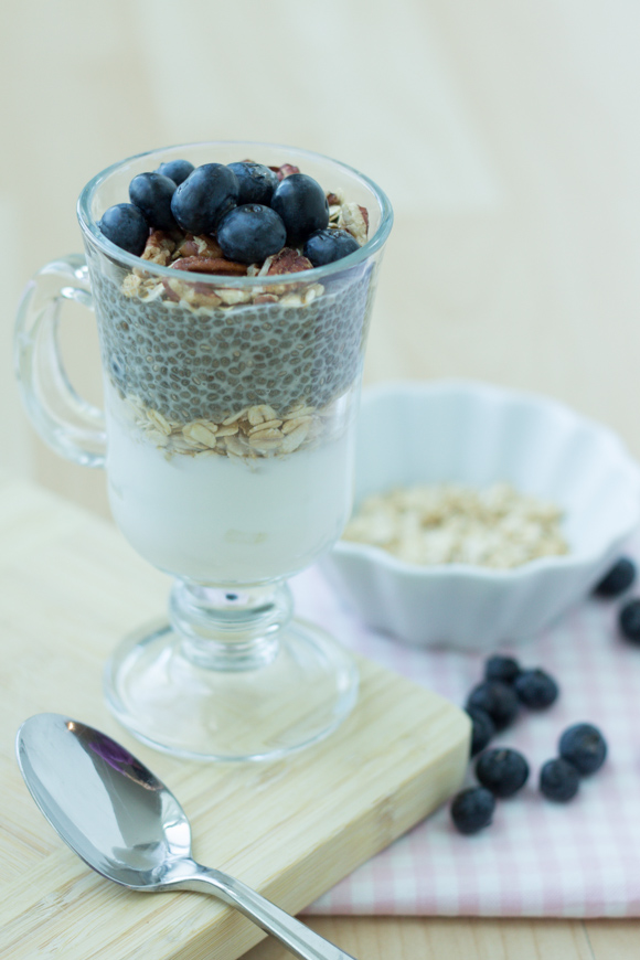 Chia & Blueberries Yogurt Parfait