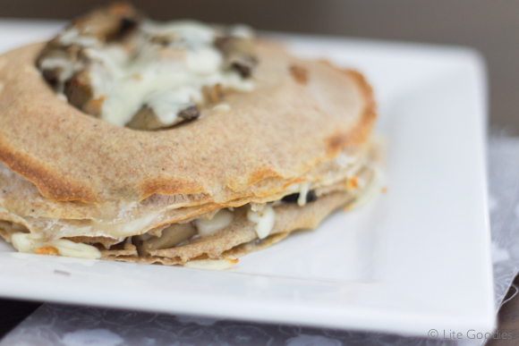 Whole Grain Layered Crepe with Mushroom & Turkey