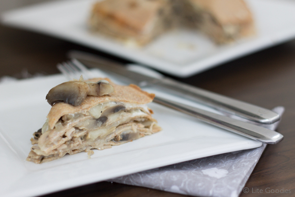 Whole Grain Layered Crepe with Mushroom & Turkey