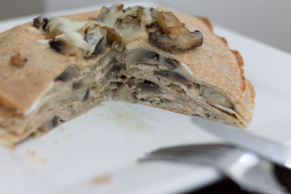 Whole Grain Layered Crepe with Mushroom & Turkey